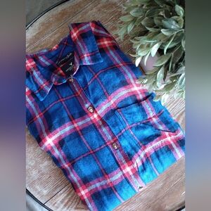 American Eagle Women's Plaid Boyfriend Fit Shirt Size Medium